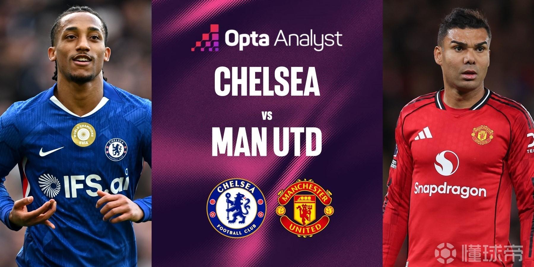 切尔西vs曼联出现27场平局，为英超史上平局最多的一组对决